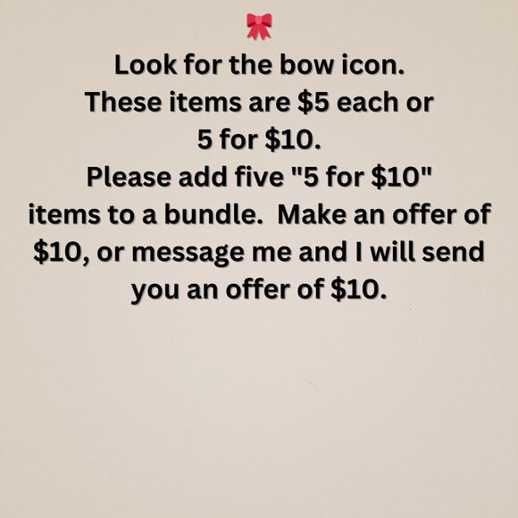 π$5 each or π 5 items for $10 π π - Picture 1 of 2